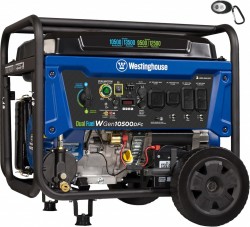 Westinghouse WGen10500DFc 13500 Watt Dual Fuel Remote Electric Start Portable Generator with CO Sensor