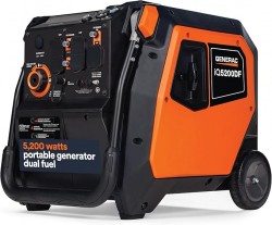 Generac iQ5200DF 5200 Watt Dual Fuel Inverter Generator with COsense 8945