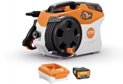Stihl REA 100 PLUS 2200 PSI 1.2 GPM Battery Powered Cold Water Pressure Washer with 3-in-1 Spray Nozzle and AP 300 S Battery Kit
