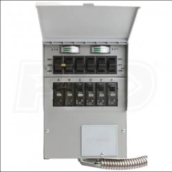 Reliance Controls Pro/Tran 2 - 30 Amp 120/240V 6 Circuit Transfer Switch with Interchangeable Breakers