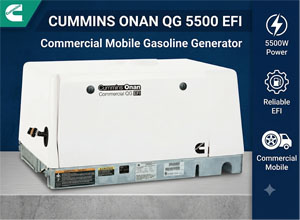 Cummins Onan QG 5500 EFI Commercial Mobile Gasoline Generator 5.5HGJAD-2140-CARB