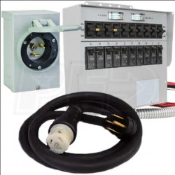 Reliance Controls 50-Amp (120/240V 10-Circuit) Power Transfer System w/ Interchangeable Breakers